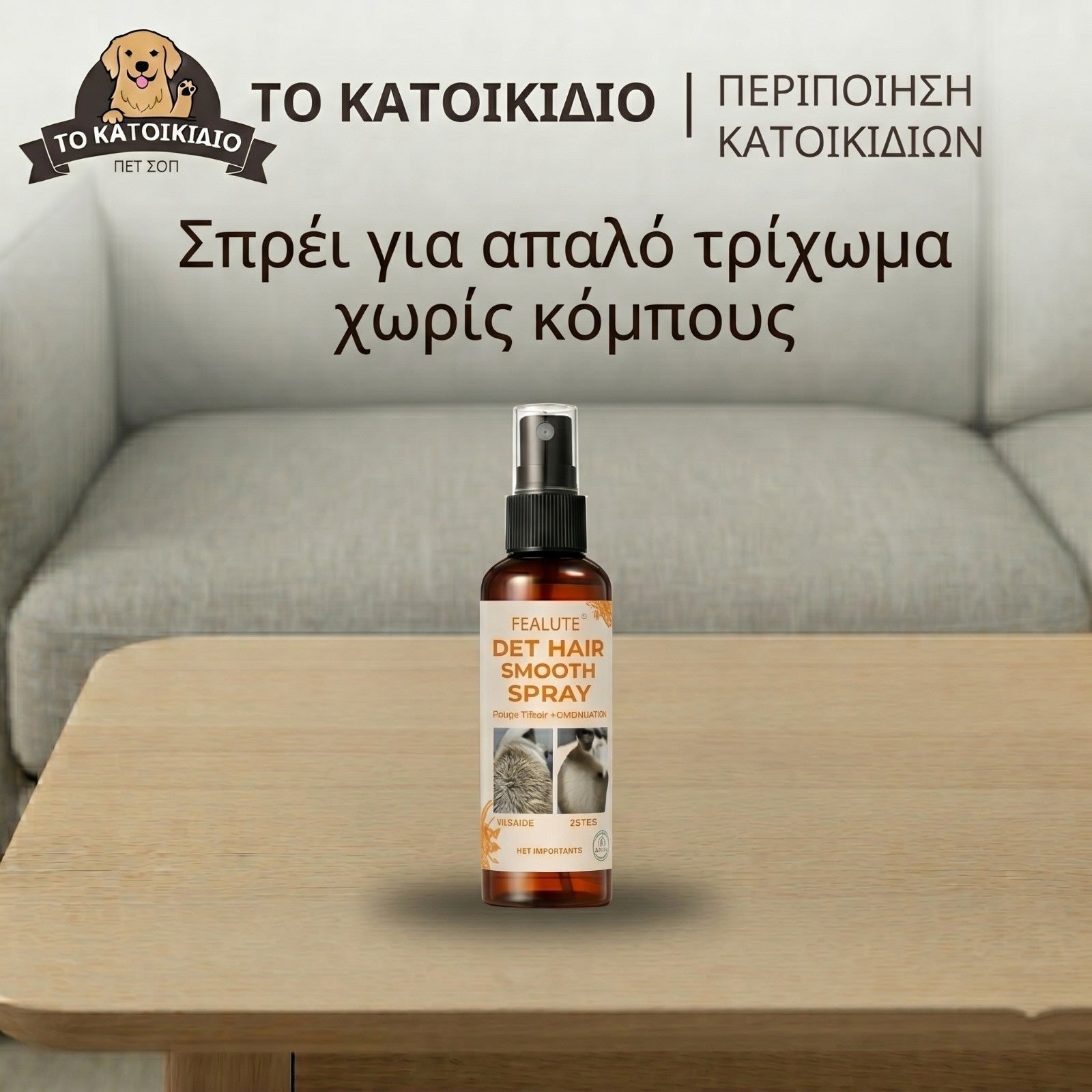 Fealute Μαλακτικό Σπρέι Ξεμπερδέματος για Απαλό Τρίχωμα Χωρίς Κόμπους