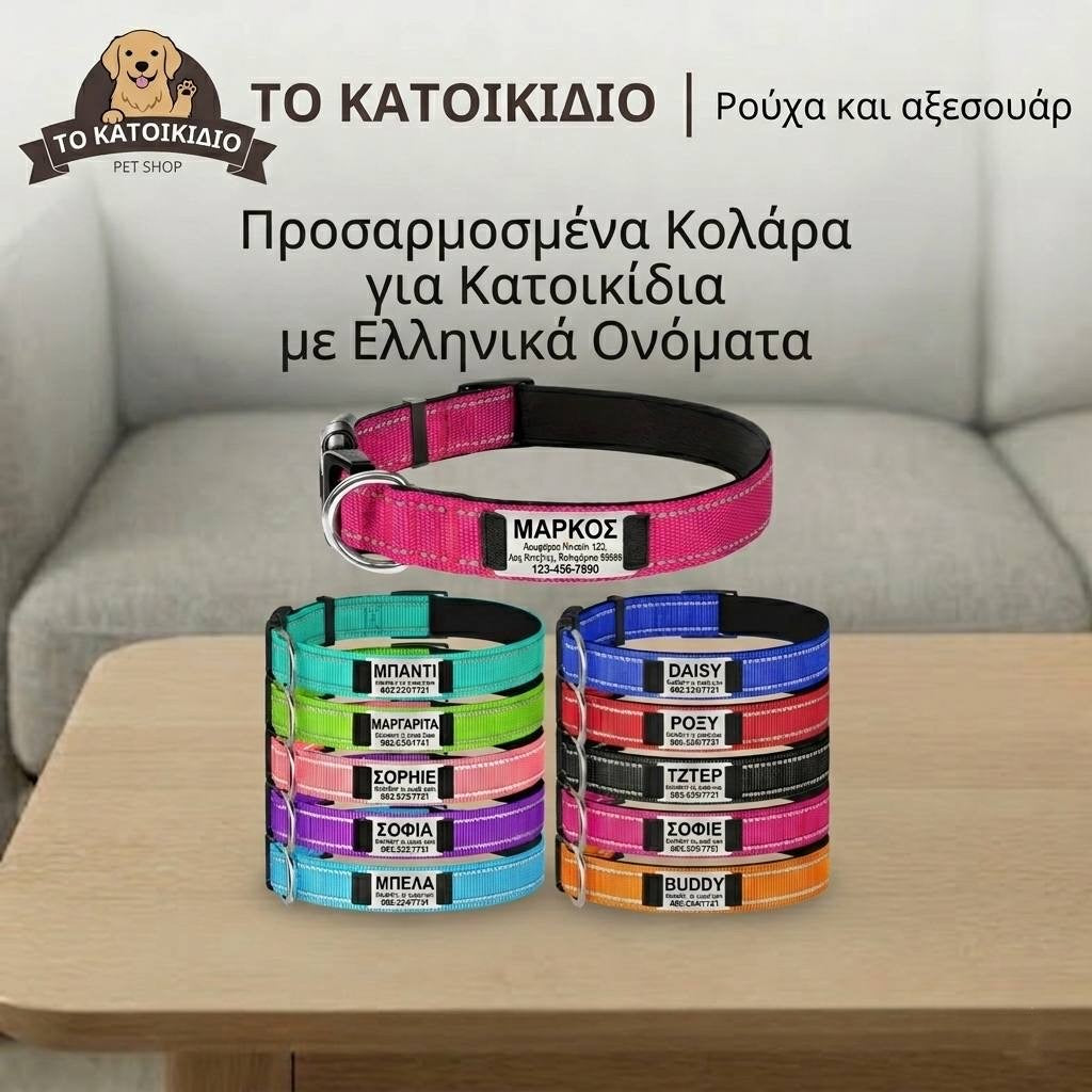 Custom Προσωποποιημένο Κολάρο με Σταθερή Ταυτότητα